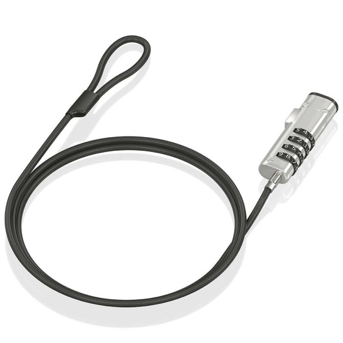 Aisens Cable de Seguridad Tipo NANO con Combinación, Negro, 1.5m Aisens Cable de Seguridad Tipo NANO con Combinación, Negro, 1.5m